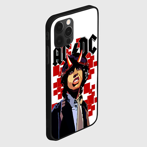 Чехол iPhone 12 Pro ACDC Ангус Янг / 3D-Черный – фото 2