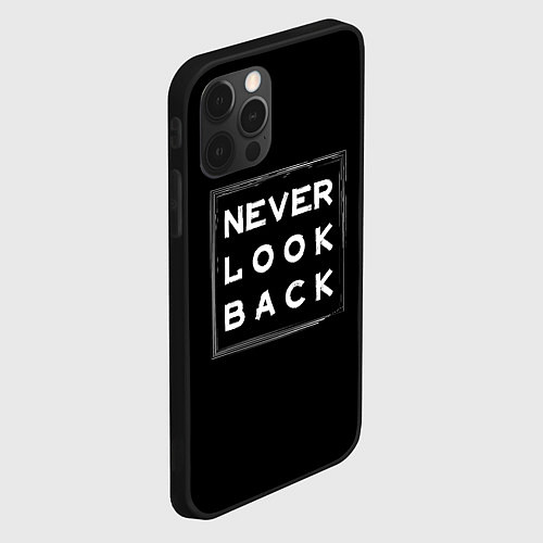 Чехол iPhone 12 Pro Никогда не оглядывайся назад / 3D-Черный – фото 2