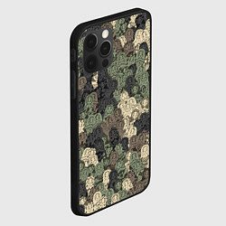 Чехол для iPhone 12 Pro Камуфляж из матрёшек, цвет: 3D-черный — фото 2