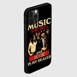 Чехол для iPhone 12 Pro MUSYC IS MY DRUG and ACDC IS MY DEALER, цвет: 3D-черный — фото 2