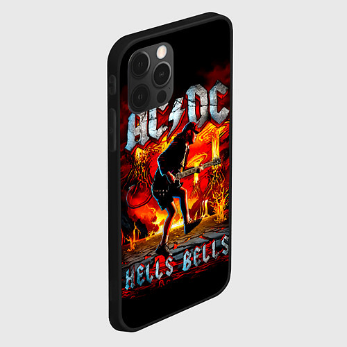 Чехол iPhone 12 Pro ACDC HELLS BELLS / 3D-Черный – фото 2