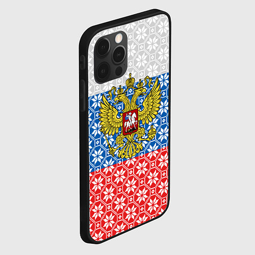 Чехол iPhone 12 Pro Россия Алатырь / 3D-Черный – фото 2