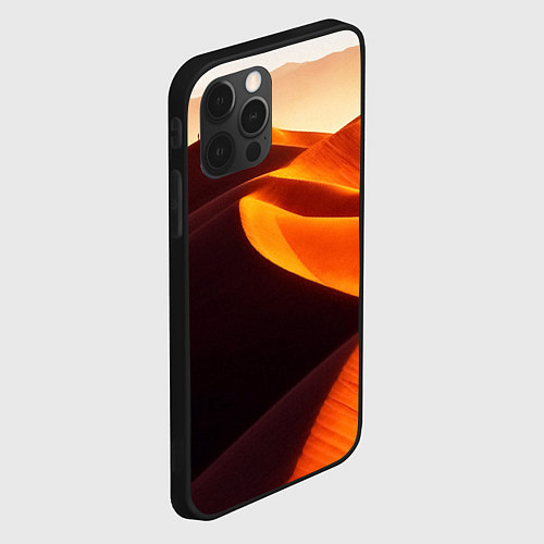 Чехол iPhone 12 Pro Пустыня дюна барханы / 3D-Черный – фото 2