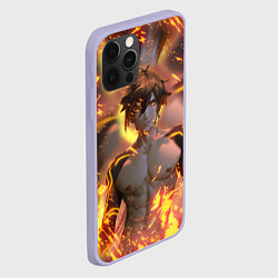 Чехол для iPhone 12 Pro Чжун Ли Jun Lee Genshin Impact, цвет: 3D-светло-сиреневый — фото 2