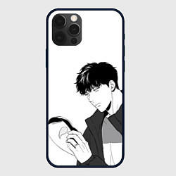 Чехол iPhone 12 Pro Алекс держит маску