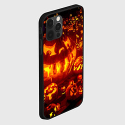 Чехол для iPhone 12 Pro Тыквы на Хэллоуин, цвет: 3D-черный — фото 2