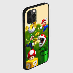 Чехол для iPhone 12 Pro Mario Coins, цвет: 3D-черный — фото 2