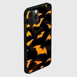 Чехол для iPhone 12 Pro ЛЕТУЧИЕ МЫШИ НОЧЬ ХЕЛЛОУИН HALLOWEEN NIGHT BATS, цвет: 3D-черный — фото 2