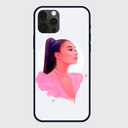 Чехол для iPhone 12 Pro Ариана арт, цвет: 3D-черный