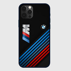 Чехол для iPhone 12 Pro BMW STRIPE, цвет: 3D-черный