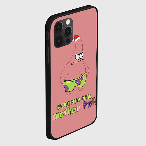 Чехол iPhone 12 Pro Патрик новый год патрик happy new year patrick sta / 3D-Черный – фото 2