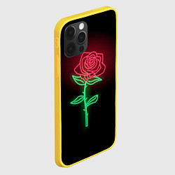 Чехол для iPhone 12 Pro Неоновая Роза, цвет: 3D-желтый — фото 2