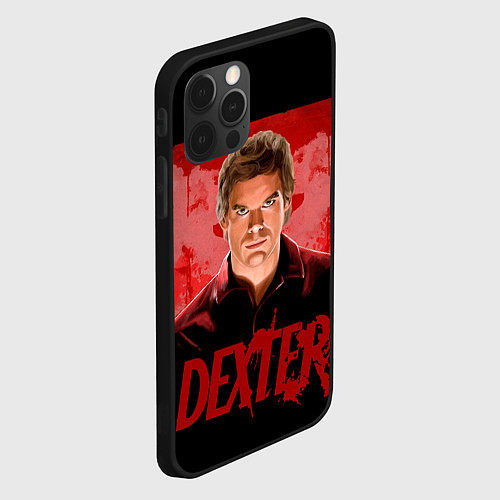 Чехол iPhone 12 Pro Dexter Декстер портрет постер / 3D-Черный – фото 2