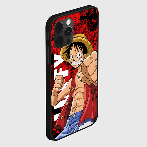 Чехол iPhone 12 Pro Манки Д Луффи, One Piece / 3D-Черный – фото 2