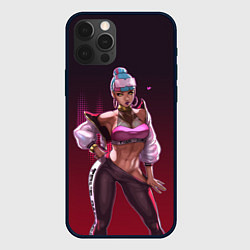 Чехол для iPhone 12 Pro League of Legends Qiyana, цвет: 3D-черный