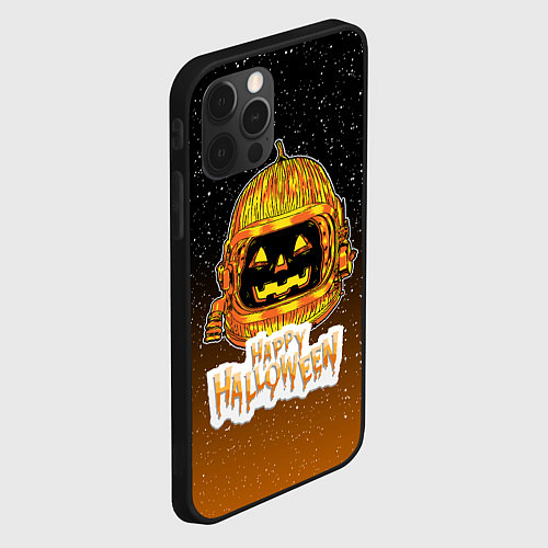 Чехол iPhone 12 Pro ТЫКВА КОСМОНАВТ SPACE HALLOWEEN / 3D-Черный – фото 2