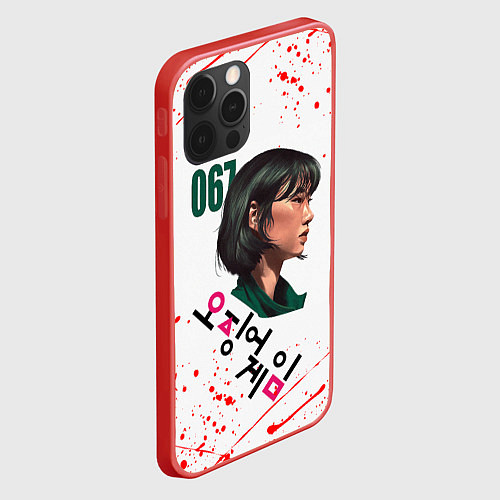 Чехол iPhone 12 Pro KANG SAE BYEOK SQUID GAME / 3D-Красный – фото 2