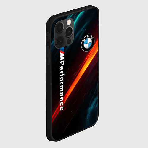 Чехол iPhone 12 Pro BMW M PERFORMANCE NEON БМВ М НЕОН / 3D-Черный – фото 2