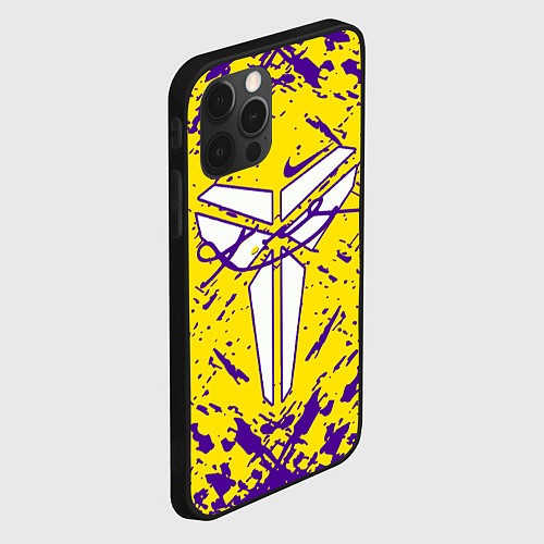 Чехол iPhone 12 Pro ЛЕЙКЕРС LOS ANGELES LAKERS, / 3D-Черный – фото 2