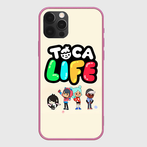 Чехол iPhone 12 Pro Toca Life: Persons / 3D-Малиновый – фото 1