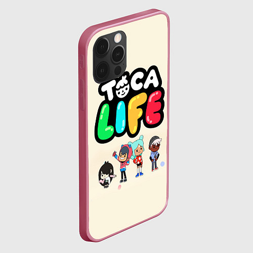 Чехол iPhone 12 Pro Toca Life: Persons / 3D-Малиновый – фото 2