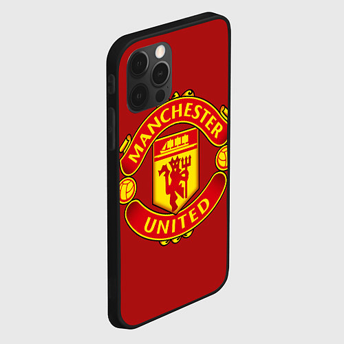 Чехол iPhone 12 Pro Manchester United F C / 3D-Черный – фото 2