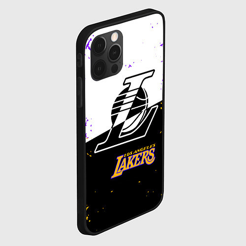 Чехол iPhone 12 Pro Коби Брайант Los Angeles Lakers, / 3D-Черный – фото 2