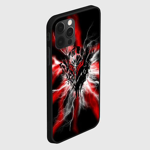 Чехол iPhone 12 Pro Berserk разряд молнии / 3D-Черный – фото 2