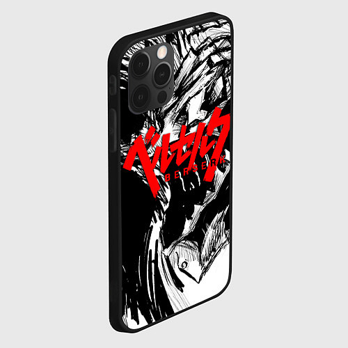 Чехол iPhone 12 Pro БЕРСЕРК РИСУНОК BERSERK / 3D-Черный – фото 2