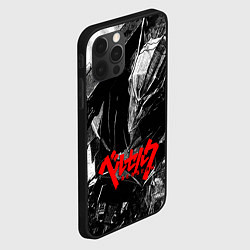 Чехол для iPhone 12 Pro BERSERK ЧБ БЕРСЕРК, цвет: 3D-черный — фото 2