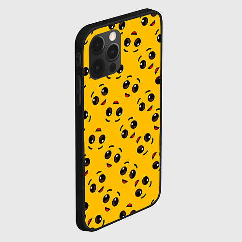 Чехол iPhone 12 Pro FORTNITE BANANA FACE PATTERN ФОРТНАЙТ ЛИЦО БАНАНА / 3D-Черный – фото 2