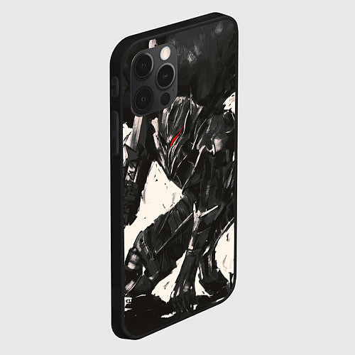 Чехол iPhone 12 Pro BERSERK ILLUSTRATION БЕРСЕРК / 3D-Черный – фото 2