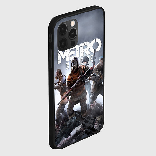 Чехол iPhone 12 Pro МЕТРО ИСХОД АРТЁМ ,ЯДЕРНАЯ ЗИМА METRO EXODUS / 3D-Черный – фото 2