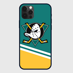 Чехол для iPhone 12 Pro Анахайм Дакс, NHL, цвет: 3D-черный