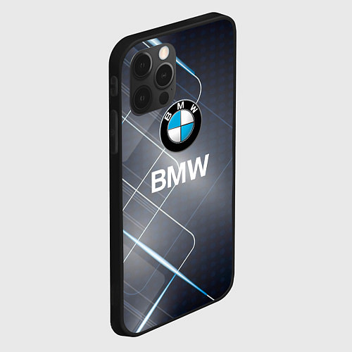 Чехол iPhone 12 Pro BMW Logo / 3D-Черный – фото 2