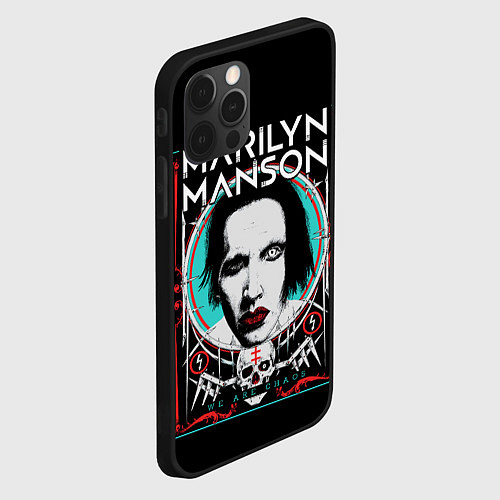 Чехол iPhone 12 Pro Marilyn Manson - We are chaos / 3D-Черный – фото 2