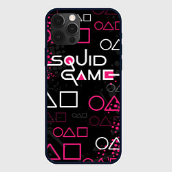 Чехол для iPhone 12 Pro Игра в кальмара: Гранж, цвет: 3D-черный