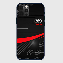 Чехол для iPhone 12 Pro ТОЙОТА TOYOTA RED LINES, цвет: 3D-черный