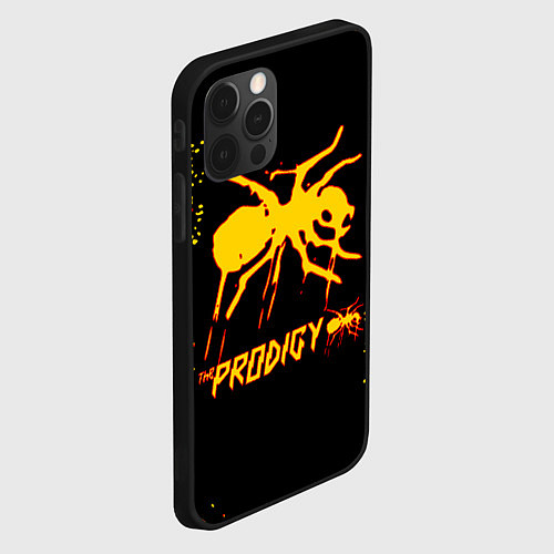 Чехол iPhone 12 Pro The Prodigy логотип / 3D-Черный – фото 2