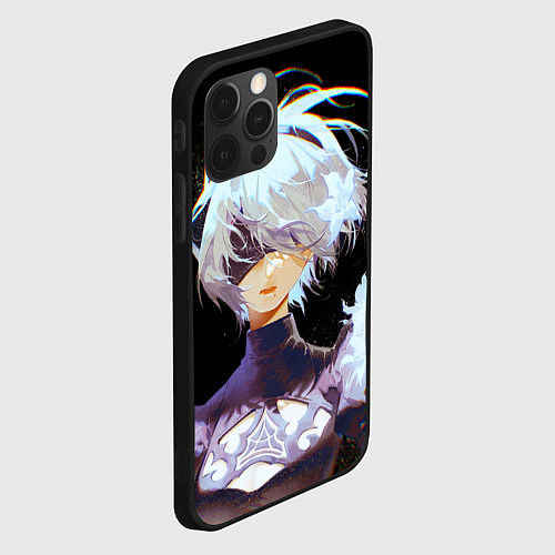 Чехол iPhone 12 Pro Венецианская девушка Nier automata 2b / 3D-Черный – фото 2