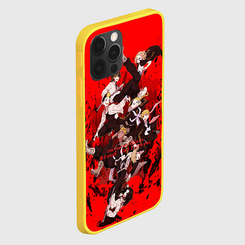 Чехол iPhone 12 Pro Токийские мстители Главные герои в кровавом водоро / 3D-Желтый – фото 2