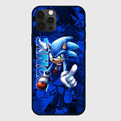 Чехол для iPhone 12 Pro SONIC LOGO СОНИК ЛОГО, цвет: 3D-черный