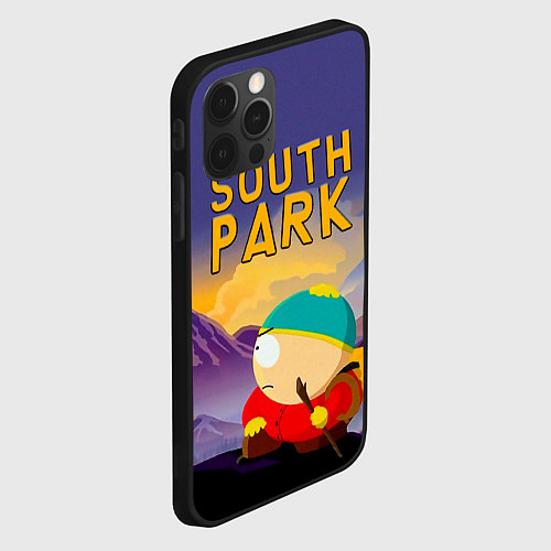Чехол iPhone 12 Pro Эпичный Картман в горах Южный Парк / 3D-Черный – фото 2