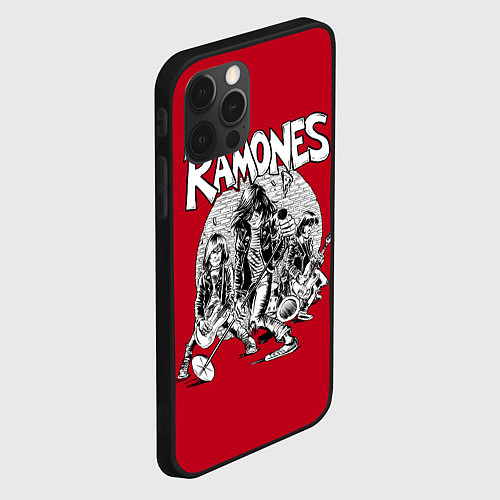 Чехол iPhone 12 Pro BW Ramones / 3D-Черный – фото 2