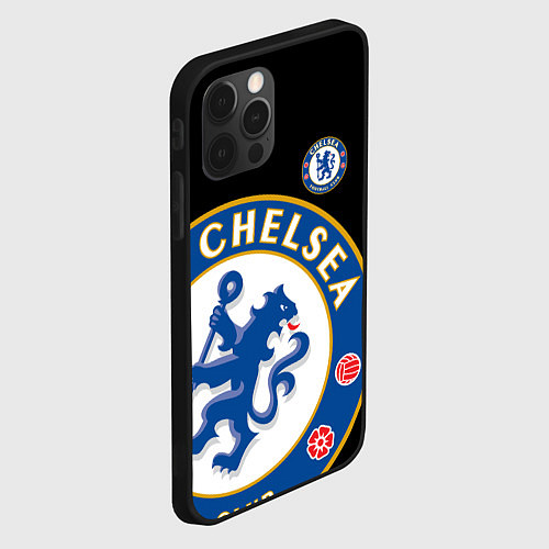 Чехол iPhone 12 Pro ЧЕЛСИ CHELSEA BIG LOGO / 3D-Черный – фото 2