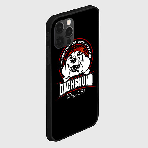 Чехол iPhone 12 Pro Такса Dachshund / 3D-Черный – фото 2