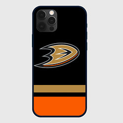 Чехол для iPhone 12 Pro Anaheim Ducks Анахайм Дакс, цвет: 3D-черный