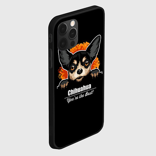 Чехол iPhone 12 Pro Чихуахуа Chihuahua / 3D-Черный – фото 2