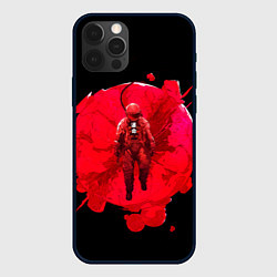 Чехол для iPhone 12 Pro Космонавт на кровавой луне, цвет: 3D-черный