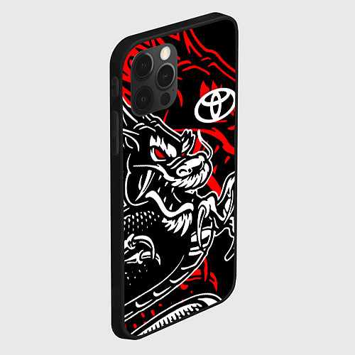 Чехол iPhone 12 Pro TOYOTA DRAGON ТОЙОТА ДРАКОН / 3D-Черный – фото 2